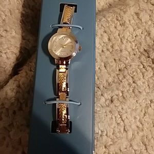 Avon Two -Tone Diamond Cut Bracelet watch